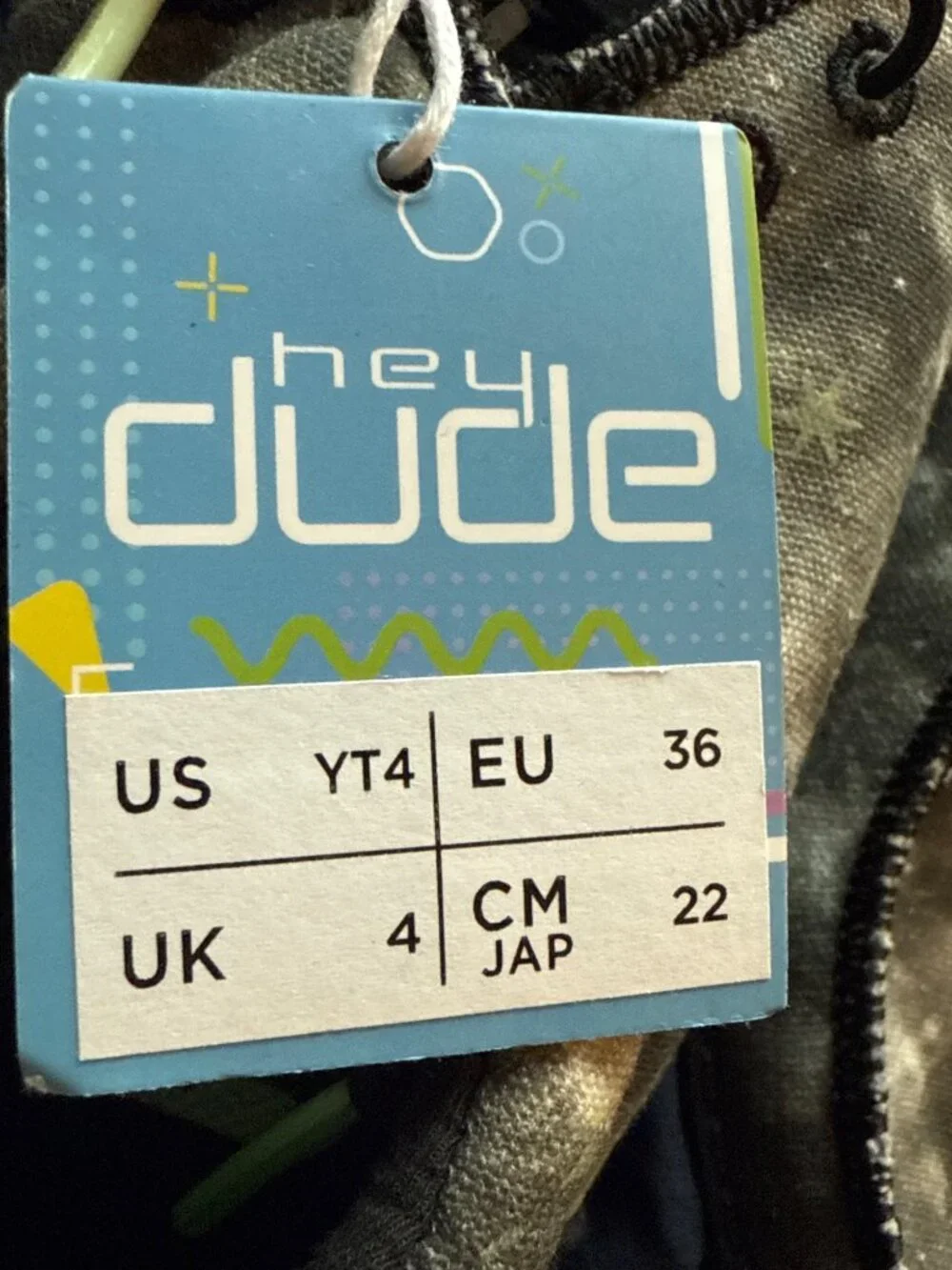 Hey Dude Youth Wally Galaxy Black Glow in the dark Y14 US Brand new with tags.